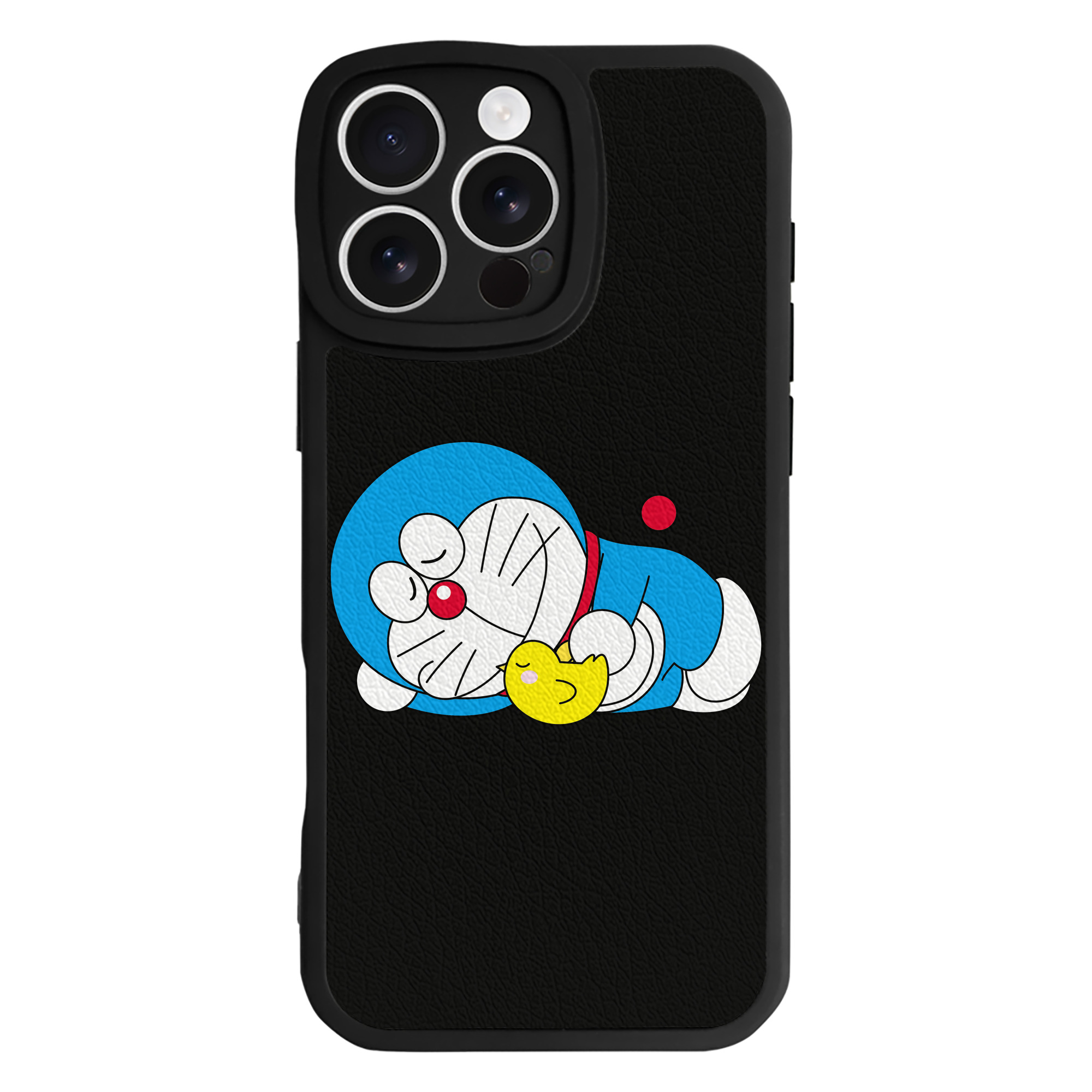 （画像用） ドラえもん Doraemon 【iPhone 16シリーズ対応】シリコンスマホケース（レザー調） 材質：シリコン